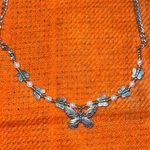 1 pack women’s butterfly necklace around 10 inches long Silver Photo 1