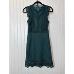 Lulus  My Sweetheart Dark Teal Green Lace Mini Dress Party Cocktail Size XS Photo 3
