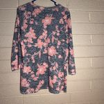 Bobeau  Gray and Pink Floral Tunic Photo 2