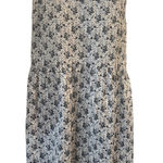 Loft  Floral Print Sleeveless Mini Dress White Blue‎ Casual Summer Sundress Photo 0