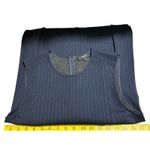 Theory  Women Navy Pinstripe Knit Sheath Dress Size 6 Sleeveless Shift Mob Career Photo 4