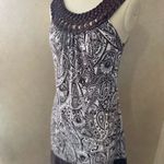 Wrapper Y2k  brown white paisley print form fitting dress cute retro small Photo 3