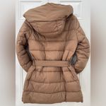 VERO MODA NWT Women's Tan Beige Belted Nylon Puffer Jacket Size Medium Photo 1