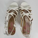 Jellypop Womens Sandals Size 7.5 White Poppins Strappy Wedge Platform Cork Photo 2