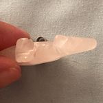 Dolphin Necklace Pendant Pink Rose Quartz Crystal Stone 1.75” W X 1”H New NIP Photo 3