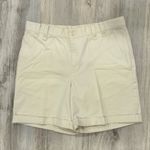 Ralph Lauren Lauren  6” Beige Khaki Shorts Cuffed Chino 100% Cotton Size 6 Photo 0