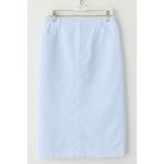 Lands' End Vintage  Skirt Womens sz 14 Pastel light blue Midi Pencil Cotton modest Photo 1