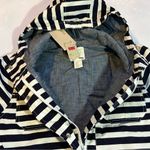 Levi's Trekking Parka Striped Hooded Jacket Nautical Canvas Navy/White Large NWT Photo 9