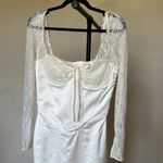 House Of CB House‎ of CB 'Perdi' Vintage Ivory Satin Maxi Dress NWOT Size M A-C Photo 5