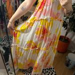 Free People  Moonshine Midi Dress Floral Yellow White Medium Photo 4