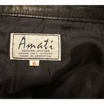 Amati Vintage 90s Black Genuine Leather Zipper Skirt Women’s 6 Bikercore Grunge Photo 6