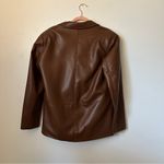 Aritzia vegan leather brown blazer jacket Photo 1