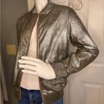 ZARA Metallic Bomber Jacket Zip closure side pockets Size S good condition Photo 4