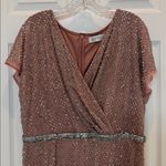 Mac Duggal NWT 93787 Pink Beaded Wrap V-Neck Cap Sleeve Dress Size 14 Photo 5
