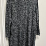 J.Jill Wearever Chic Long Sleeve Black and White Dress Gray Size L Photo 0