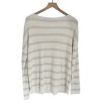 Tommy Bahama Women’s Pickford Lurex Stripe Pullover Sweater Cream Gold Medium Photo 2