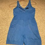 Women's Seamless Short Bodysuit Blue Photo 2