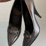Prada y2k buckle gun-metal metallic pumps Photo 0