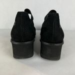 Loints Of Holland Maryjane Shoes Womens 41 9.5 10 Black Wedge Pebbled‎ Leather Photo 2