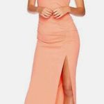 Susana Monaco NWT Revolve Size XL Tank Dress Peach Blush Ruched Slit Maxi Length Photo 0