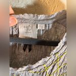 HD in Paris Gray and Lime Green Anthro brand Smocked Peplum Tank Top embroidered summer tank Photo 1