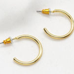 Elaine Thin Mini Gold Hoops Photo 0