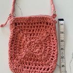 Target Coral Pink Boho Crochet Mini Crossbody Purse Cell Phone Bag Photo 5
