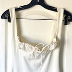 Helsa  Yasmin Maxi Dress Minimalist Ruched Slip Baby Yellow Ivory XS EUC Photo 4