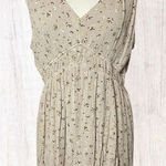 GILLI Boho Chic Floral Sleeveless Mini Dress, 2X (fits like an XL) Tan Photo 0