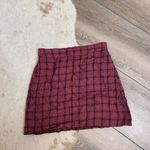 American Eagle  pink plaid mini skirt Photo 0