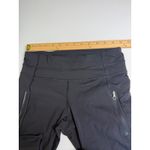 Lululemon ‎ Black High Rise Workout Leggings Cropped Zipper Pockets 6 Photo 3