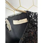 Oasis Black Textured Sequin Long Sleeve Top - Size - XS Photo 5