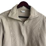 Le lis ‎ Women Top M Beige Collared 1/4 Zip Popover Corduroy Shacket Gorpcore Photo 8