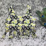 Hot Topic  Daisy & Skull Fringe Crop Top Photo 0