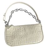 NEW by FAR Mini Rachel Cream Croco Embossed Leather Photo 12