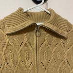 Pink Rose Cropped Brown Sweater Photo 4