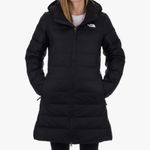 The North Face  Womens Black Hooded Down Minoqua Parka Puffer Coat Jacket Long S Photo 5