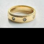 Anthropologie 18K Celestial Stars Sun Ring Photo 2