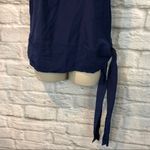 Haute Hippie NWT  XS Prussian Blue 100% Silk Halter Neck Open Back Blouse Top Photo 3