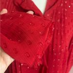 Tommy Hilfiger Womens Clip-Dot Pleated Tie-N Chili Pepper L Photo 4