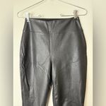 Tuckernuck  black faux, leather high waisted wide waistband pants leggings. S Photo 5