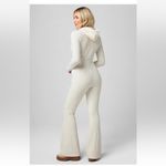 Fabletics  Plush Rib Hooded Jumpsuit Onesie size XL tall cream off white zip up Photo 1