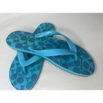 Coach Blue Signature Logo Womens Flip-Flops Size 7/8 Photo 4