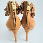 Joie  Women Alek Brown Fringe Sandals Heel 9.5 Photo 4