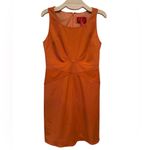 ZAC POSEN Z SPOKE SLEEVELESS FITTED ORANGE COCKTAIL PARTY DRESS 10 Photo 1