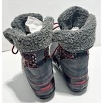 Khombu  Elysse Rubber Upper Water Resistant Boots Plaid Lace Up Black‎ Red 8 Photo 10