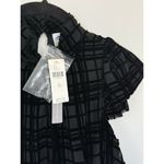 Anthropologie NEW ‎ Corey Lynn Calter Mini Dress Holiday Plaid Black Ruffle Sz XS Photo 3