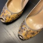 Rachel Roy Gray and Yellow Peep Toe Heels Photo 2