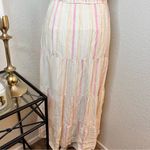 Paige Yellow & Pink Striped Sleeveless Midi Dress Size XS Photo 5