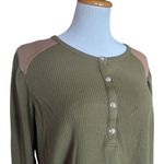 Tommy Hilfiger Womens  Plus Waffle Knit Thermal Henley Long Sleeve Shirt Top - 1x Photo 3